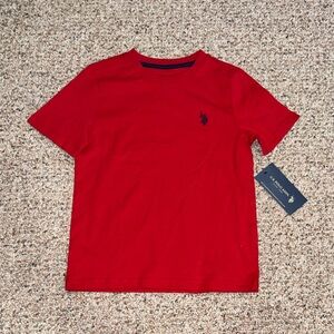 U.S. Polo Assn. Red Short Sleeve Logo Tee for Kids